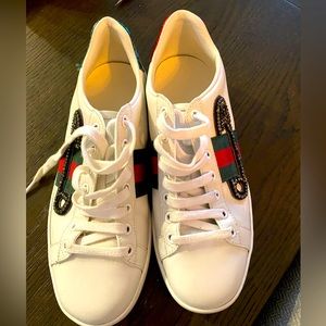Gucci Ace Safety Pin Sneakers